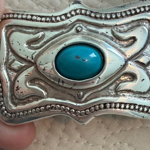 Brown Leather Belt with Silver Buckle - Picture 6 of 6